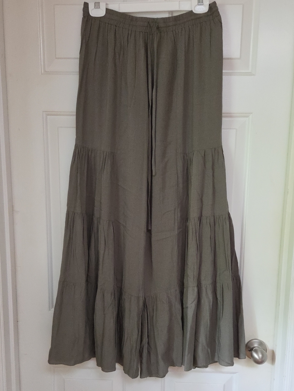 Eartbound Olive Tiered Flare Pants - Lightweight Women's Pants